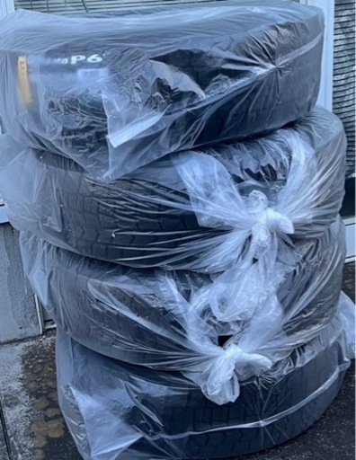 アルミ付き2021年製スタットレスタイヤ4本セット 185/65/R15 1シーズン中古