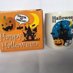  新品未使用品Happy Halloween ハロウィン・マグカップ５００円の画像