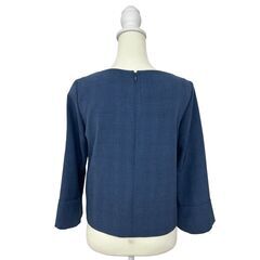 Pinky&Dianne ピンキーアンドダイアン トップス Tシャツ カットソー 七分袖 スリットネック ファスナー レディース ブルー チェック 38の画像