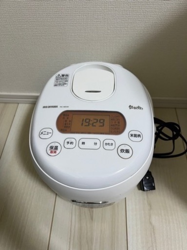 【受け渡し者決定】アイリスオーヤマ　ジャー炊飯器　銘柄炊き　3合RC-MD30
