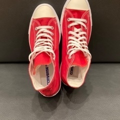 ✨ 新品未使用！【☆ converse ☆】赤‼️ ハイカット ，スニーカー ，コンバース ★の画像