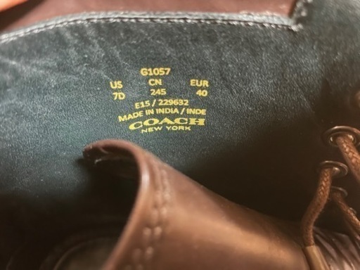 ★値引きします！★COACH メンズブーツ レースアップブーツ25.0cm
