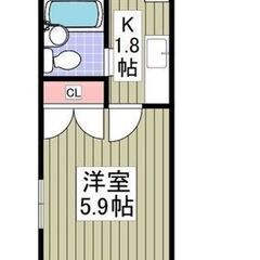 💚宇都宮市兵庫塚💚 1K / 16.5㎡💰敷金/礼金0ヶ月更新料...