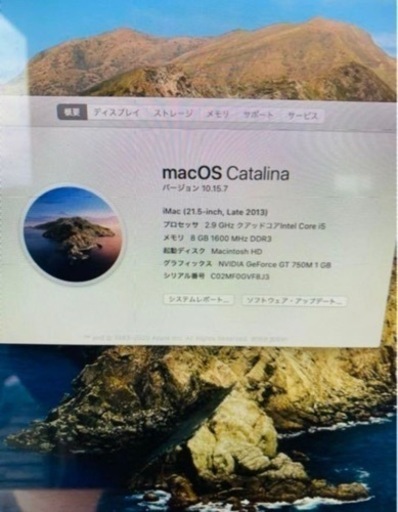 Apple iMac 21.5インチ Late 2013 i5 純正DVDドライブ付