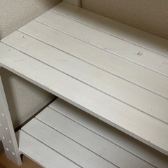 パイン材　ウッドラック　棚　白ペンキの画像