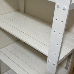 パイン材　ウッドラック　棚　白ペンキの画像