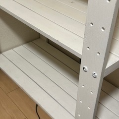 パイン材　ウッドラック　棚　白ペンキの画像