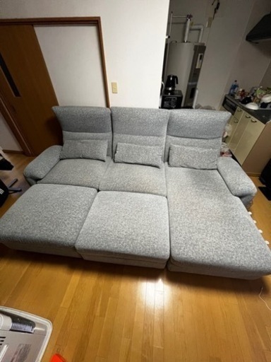 ゆったり3人掛けソファーベッド　中古