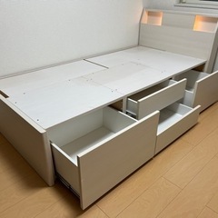 ニトリ 収納付きシングルベッドホワイト