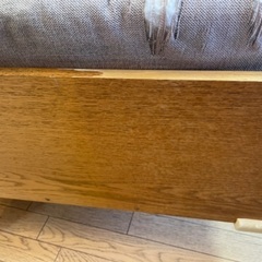 モモナチュラル DAYmini 片アームソファ 2シーター カフェスタイルの画像