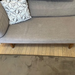 モモナチュラル DAYmini 片アームソファ 2シーター カフ...