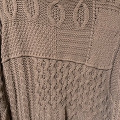 【Chico】茶　バックリボン　ニット　チュニック　ワンピース　Fの画像