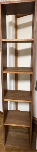 ［お取引決定］スタッキングシェルフ 無印良品 ウォールナット 5×1 中古品 お届け可(本文確認必要)