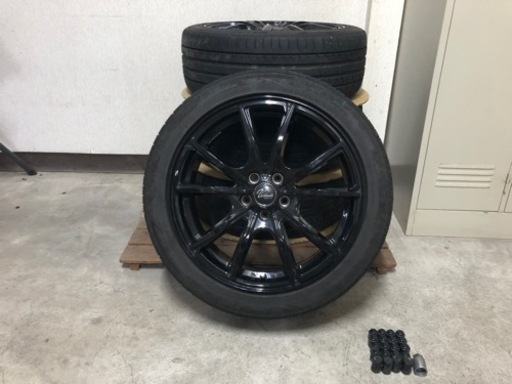 サマータイヤ&ホイール17インチ4本セット(ナット付き)  中古