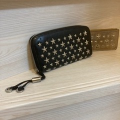 JIMMY CHOO 黒長財布＋小銭入れゴールド