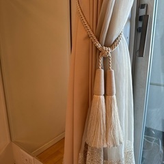 ⑧ FISBA フィスバ 240センチ ベージュカーテン レースカーテンセット