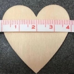 木製　ハートチップ　4cm  50枚の画像
