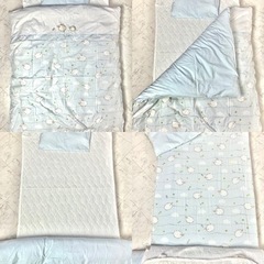【格安】(引取り・お届け限定)ベビー用寝具セット【若干の汚れあり】の画像