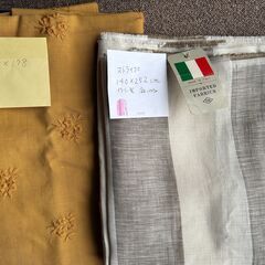 【ご希望に添えずすみませんでした】コットン・麻　生地（イタリア製含む）　８種　さしあげますの画像