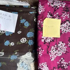 【ご希望に添えずすみませんでした】コットン・麻　生地（イタリア製含む）　８種　さしあげますの画像