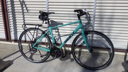 【商談中】美品 走行僅か ジャイアント エスケープR3 Sサイズ 2023年モデル カラー：ティール パーツをシマノに交換 ライトやキャリア付き Giant Escape R3