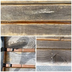 ☆相談中☆①ガーデンベンチ  木製  アイアン　中古品　2人掛け　屋外用の画像