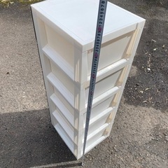 天馬　prxルームケース3405 ブラウン　ホワイト　プラスチック　小型衣装タンスの画像