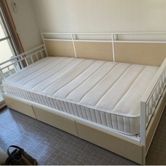 ◆早い方優先‼︎ ニトリ オシャレ☆ 収納付きシングルベッド マ...