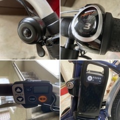 値下げ↓新品同様品◆電動アシスト自転車◆20インチ◆カゴ付きの画像
