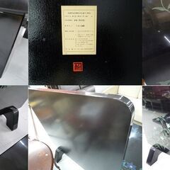 うるし塗装 座卓 衝立 セット 花柄 黒 和風 中古 苫小牧西店の画像