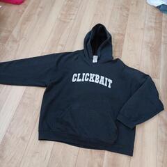 メンズファッションフ-ド付きトレ-ナ-XL黒