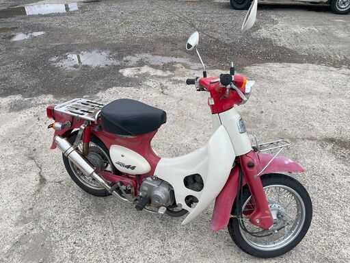 ホンダ リトルカブ C50 ボアアップ仕様 走行少ない約8,000km キャブ車 原付 50cc スクーター 実働 機関良好 赤系 4ミニ 鳥取