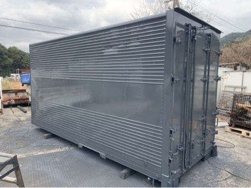 No.832 アルミバン 2ｔ 車  アルミ 箱 バイク 倉庫 トラック コンテナ 米 保管庫 物置 DIY