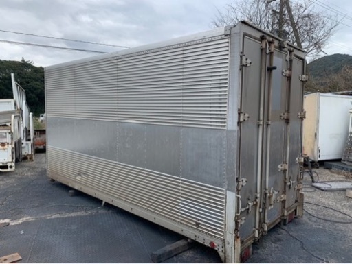 No.833 アルミバン 2ｔ 車  アルミ 箱 バイク 倉庫 トラック コンテナ 米 保管庫 物置 DIY