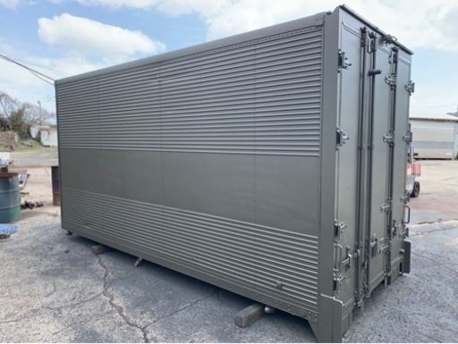 ✨️大好評✨️オリーブドラフ✨️No.834 アルミバン 2ｔ 車  アルミ 箱 バイク 倉庫 トラック コンテナ 米 保管庫 物置 DIY