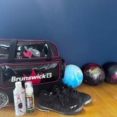 ボーリングボール、シューズ、バック
