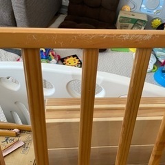 大和屋　トゥイニー　双子　ベビーベット　敷布団付きの画像