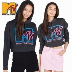 新品 タグ付き MTV(MUSIC TELEVISION TM) ×supre ショート丈フーディパーカー の画像
