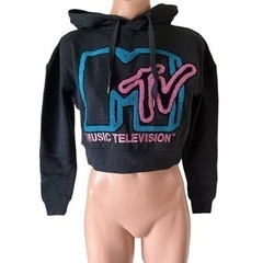 新品 タグ付き MTV(MUSIC TELEVISION TM) ×supre ショート丈フーディパーカー の画像