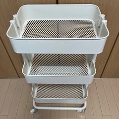 ①IKEA イケア RÅSKOG ロースコグ ワゴン ホワイトの画像