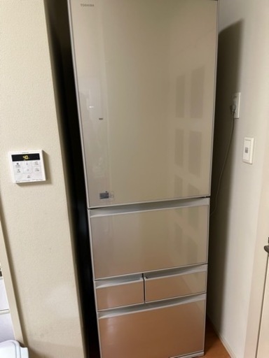 TOSHIBA  東芝　冷蔵庫　411L 2018年製　タッチオープン