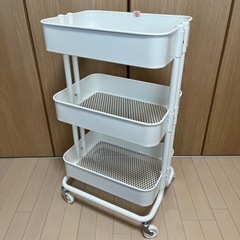 ②IKEA イケア RÅSKOG ロースコグ ワゴン ホワイト