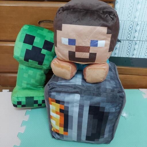 マインクラフトBIGぬいぐるみ三個