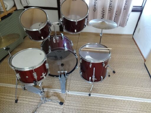ドラムセット TAMA スネアPearl製　天草引取り 熊本配達可 ペイペイ 可