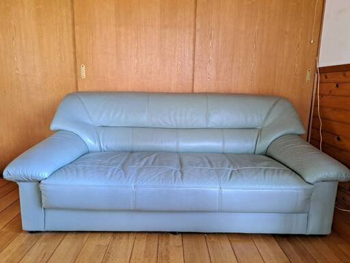 \u003cお取引中＞レザーソファー125cm 200cm幅