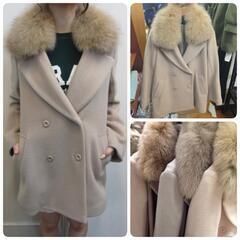 FRAY I.D　フレイアイディー ファーカラーフレアコート  ブレストコートの画像