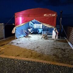 海水浴場のオートキャンプ場です。 − 茨城県
