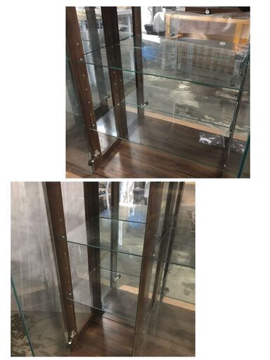 木村商事 コレクションボード セアM 97 MBR ガラス 収納 棚 幅96cm 奥行33cm 高さ105cm 24b菊HG