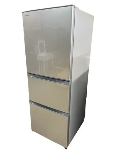 NO.1264【2018年製】TOSHIBA 東芝 ノンフロン冷凍冷蔵庫 GR-M33S (S) 330L 冷蔵246L 冷凍84L 中古