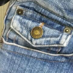 和柄ジーンズ　ウエスト76　武将の画像